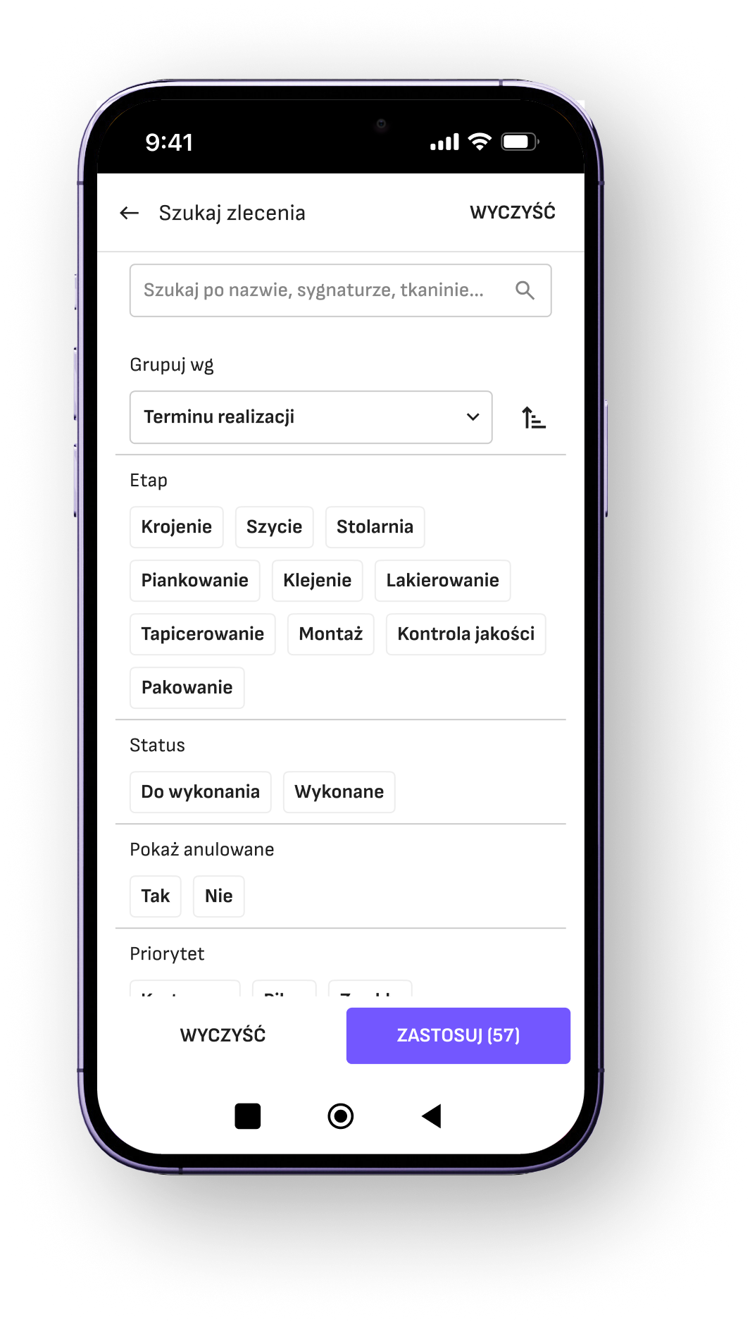Realizacja zadania produkcyjnego w aplikacji Milo