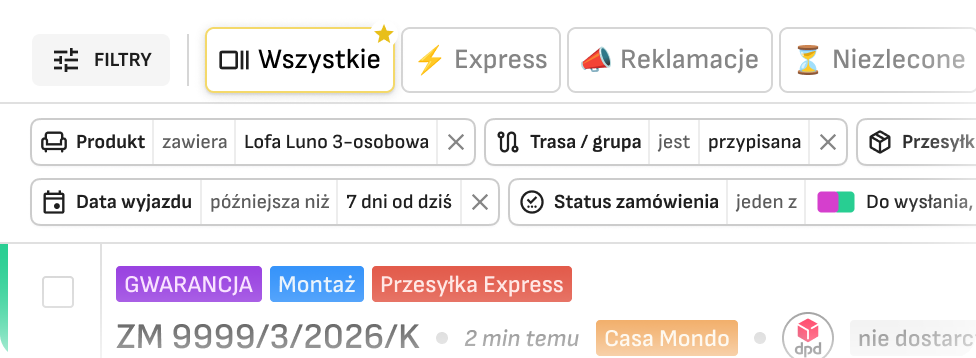 Tagi, zakładki i filtry